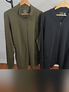 Polo by Ralph Lauren Olive & Black Bomber Jacket Set. BIG AND TALL
